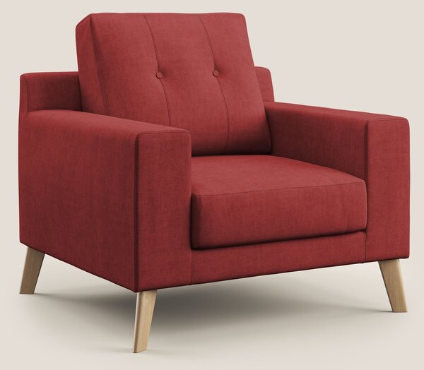 Danish poltroncina in tessuto morbido impermeabile T02 rosso