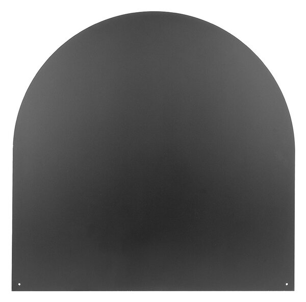 Piastra Salvapavimento Semitonda Protezione per Stufe e Camini in Ferro 74x74 cm