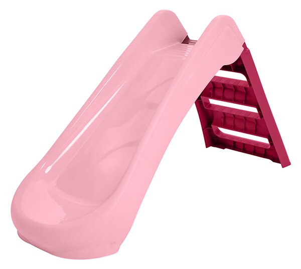 Scivolo per Bambini Pieghevole a 3 Gradini Rosa
