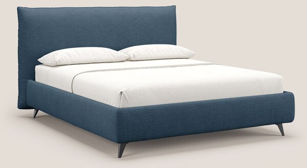EROS letto imbottito in piuma con vano contenitore in pregiato e fresc
