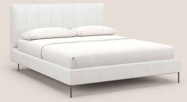Calliope letto imbottito piedini alti completamente sfoderabile in tes