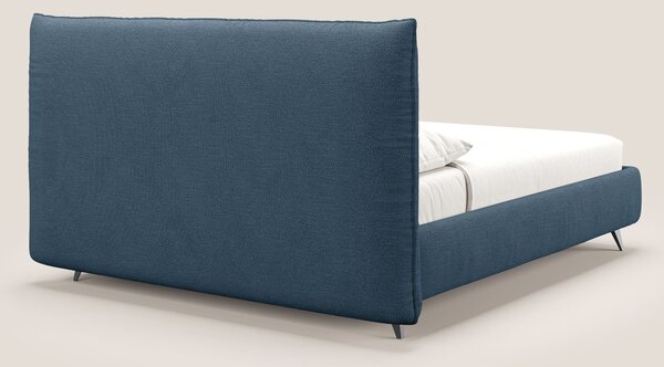 EROS letto imbottito in piuma con vano contenitore in pregiato e fresc