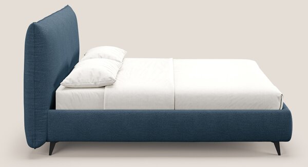 EROS letto imbottito in piuma con vano contenitore in pregiato e fresc