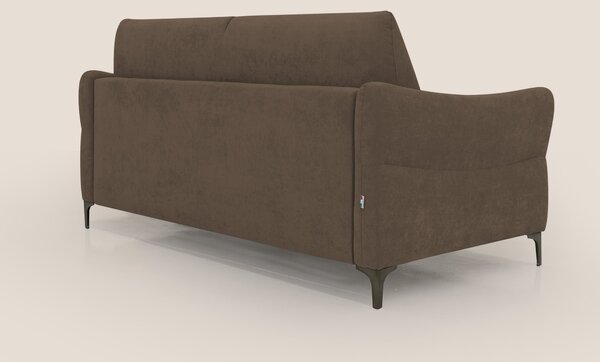 Dalia divano letto con materasso H18 cm e piedi alti in raffinato tess