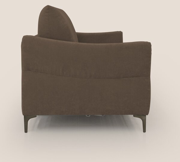 Dalia divano letto con materasso H18 cm e piedi alti in raffinato tess