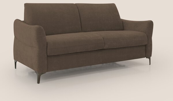Dalia divano letto con materasso H18 cm e piedi alti in raffinato tess