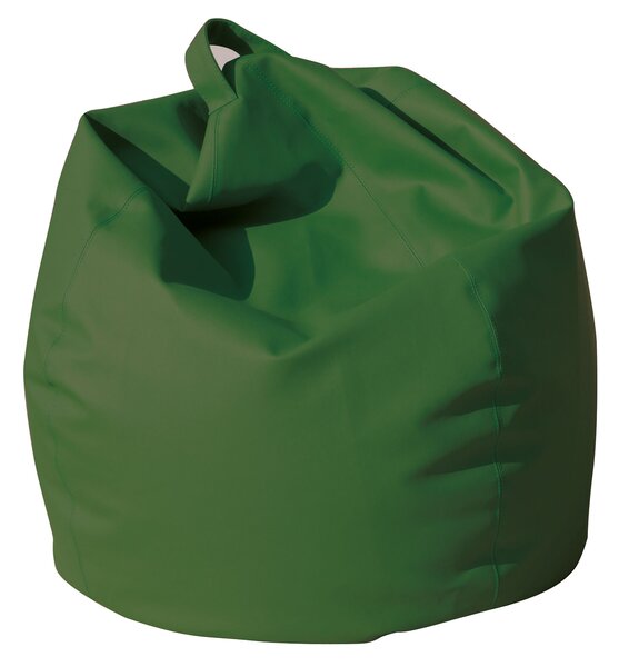 Poltrona a Sacco Pouf in Similpelle Verde Avalli