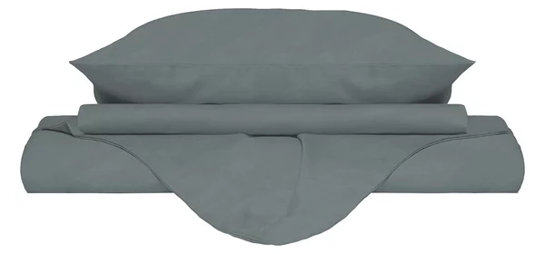Copripiumino Matrimoniale con Sacco e Federe Linea Water Washed Grigio Chiaro