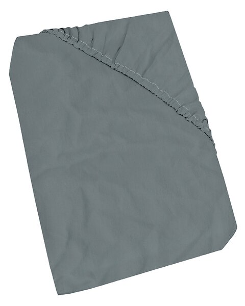 Lenzuola Sotto Matrimoniale Linea Water Washed Grigio Chiaro