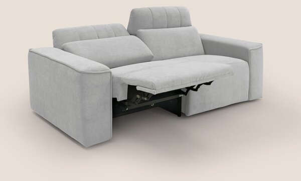 Clark Divano modulare con opzione relax elettrico in tessuto smacchiab