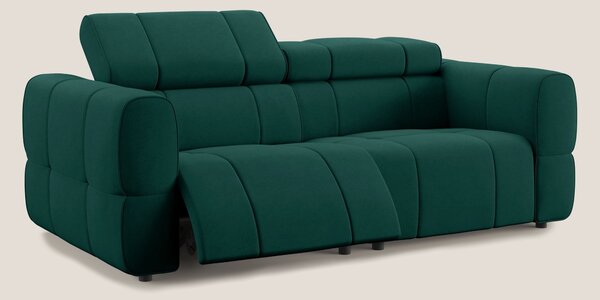 Giotto Divano modulare con opzione relax elettrico in microfibra effet