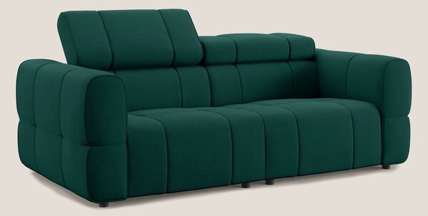 Giotto Divano modulare con opzione relax elettrico in microfibra effet