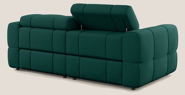 Giotto Divano modulare con opzione relax elettrico in microfibra effet