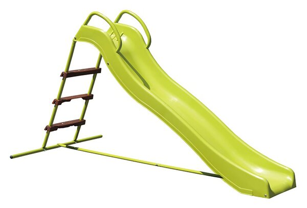 Scivolo da Giardino per Bambini 95x185x105 cm in Acciaio Verde