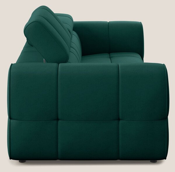 Giotto Divano modulare con opzione relax elettrico in microfibra effet