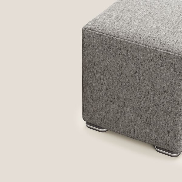 Cube pouf in tessuto morbido impermeabile T03 talpa