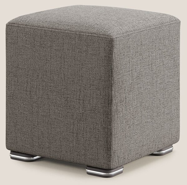 Cube pouf in tessuto morbido impermeabile T03 talpa