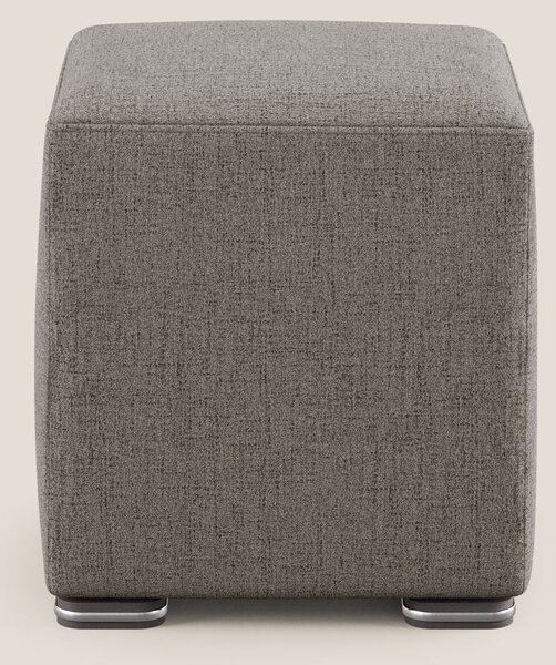 Cube pouf in tessuto morbido impermeabile T03 talpa