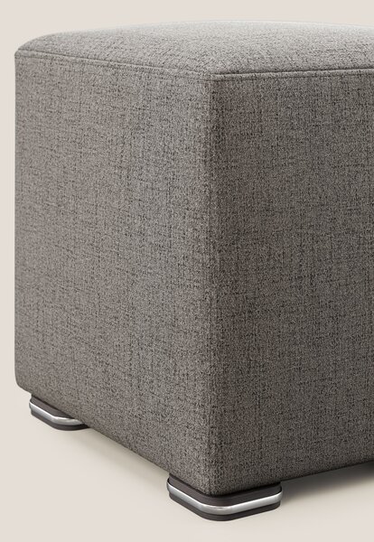 Cube pouf in tessuto morbido impermeabile T03 talpa