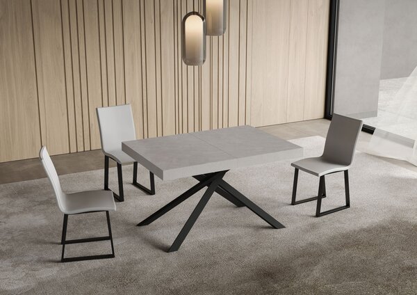 Tavolo Allungabile 120/204x80 cm Niket Cashmere Gambe Antracite