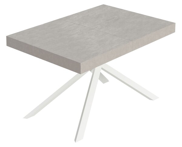 Tavolo Allungabile 120/204x80 cm Niket Cashmere Gambe Bianche