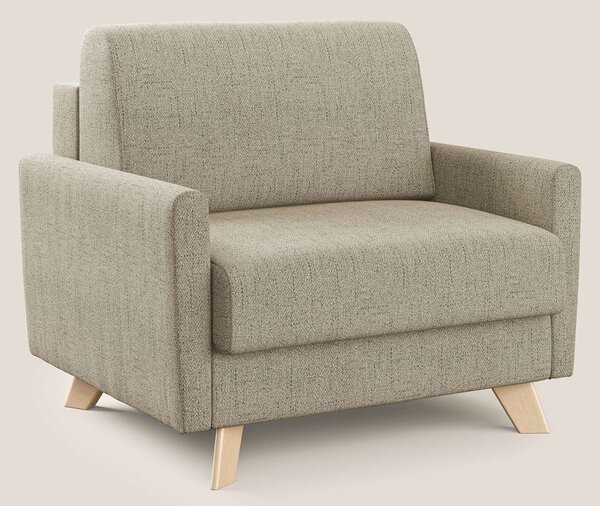 Edgar poltrona letto in tessuto felis impermeabile T03 beige