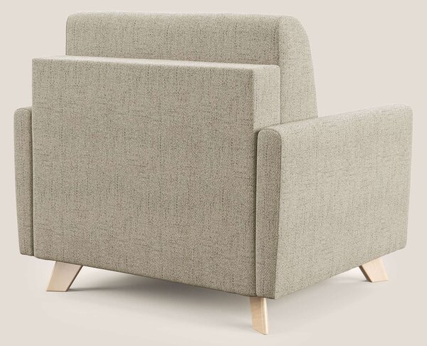 Edgar poltrona letto in tessuto felis impermeabile T03 beige
