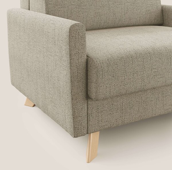 Edgar poltrona letto in tessuto felis impermeabile T03 beige