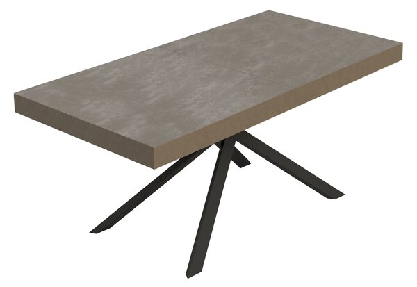 Tavolo Allungabile 200/304x90 cm Niket Tortora Gambe Antracite
