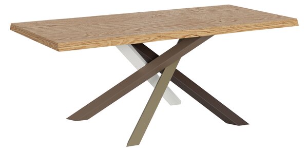 Tavolo Fisso 180x90 cm Versalux Rovere Scortecciato Gambe Multicolore 4/C