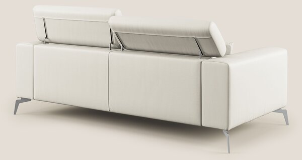 Blade Divano moderno con poggiatesta reclinabili in Ecopelle T04 bianc