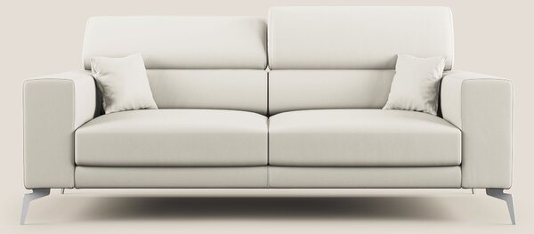 Blade Divano moderno con poggiatesta reclinabili in Ecopelle T04 bianc