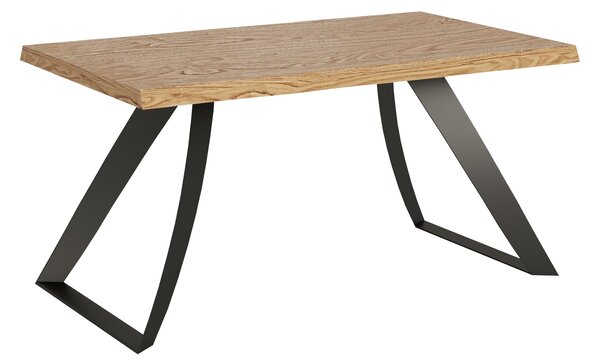 Tavolo Fisso 160x90 cm Tabira Rovere Scortecciato Gambe Antracite