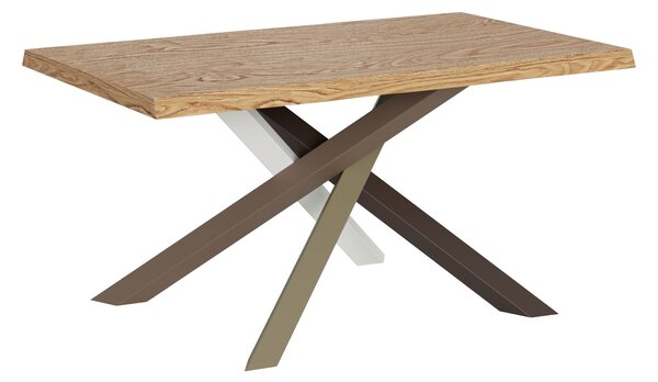 Tavolo Fisso 140x90 cm Versalux Rovere Scortecciato Gambe Multicolore 4/C