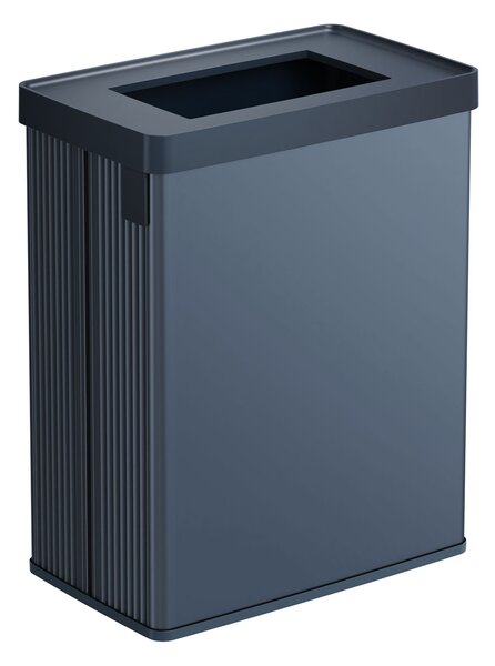 Pattumiera Alta 54L Interno Esterno Keter Verto Recycle 43,5x26,5x68,7 cm con Bordo Copri Sacco in Plastica Blu Perla