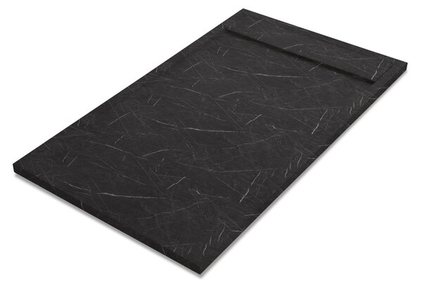 Piatto doccia ultrasottile resina sintetica e polvere di marmo Neo marmo 80 x 140 cm nero