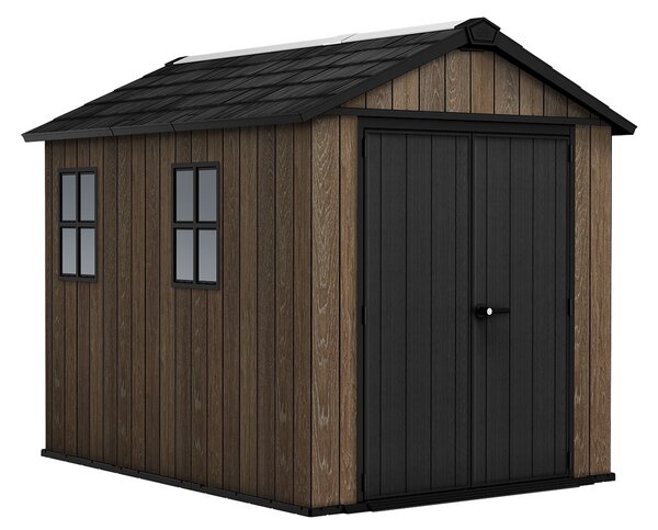 Casetta Box da Giardino Keter Apex 759/975 in Resina Effetto Legno Noce