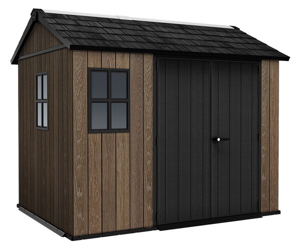 Casetta Box da Giardino Keter Apex 759/975 in Resina Effetto Legno Noce