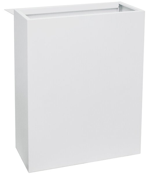 Pattumiera per Raccolta Differenziata 2 Scomparti 120 L 60x30x80 cm in Acciaio Verniciato Bianco
