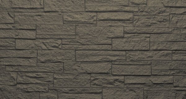 Set 12 Pannelli Decorativi Area 8,6 mq 120x60x2,5 cm Rivestimento Murale Effetto Mattoni in Pietra 3D in PU Grigio Ardesia