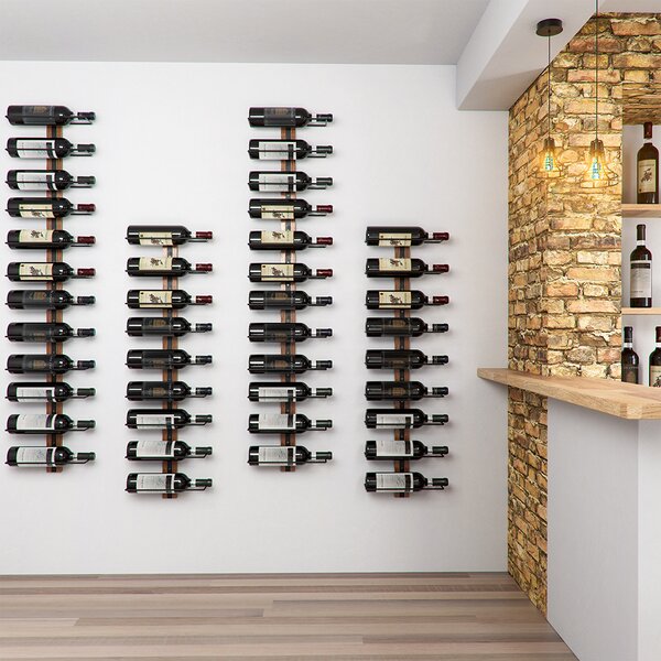 Cantinetta da Parete per 12 Bottiglie di Vino Stile Industriale 31,5x26,5x8,3 cm in Ferro Nero