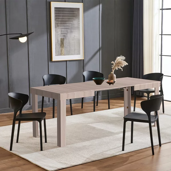 Tavolo da Pranzo Allungabile 120-200x80x76 cm in Legno Olmo
