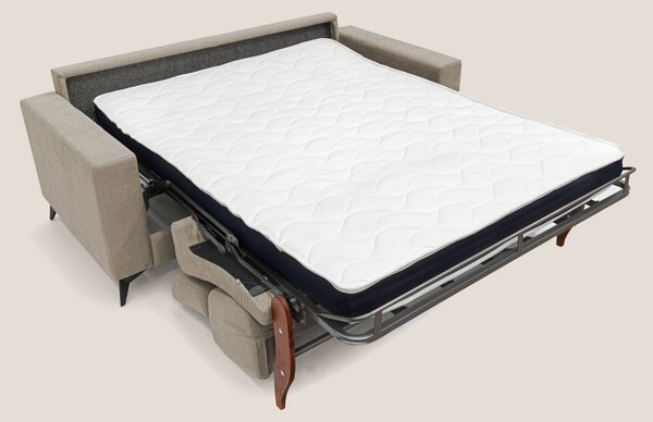Pegaso divano letto con poggiatesta reclinabili e rivestimento T02 bei