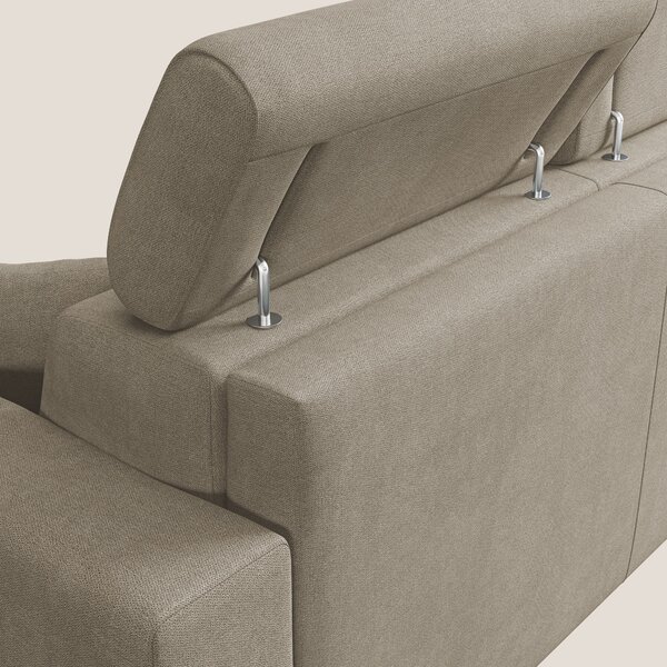 Pegaso divano letto con poggiatesta reclinabili e rivestimento T02 bei