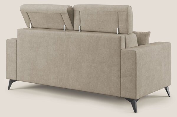Pegaso divano letto con poggiatesta reclinabili e rivestimento T02 bei