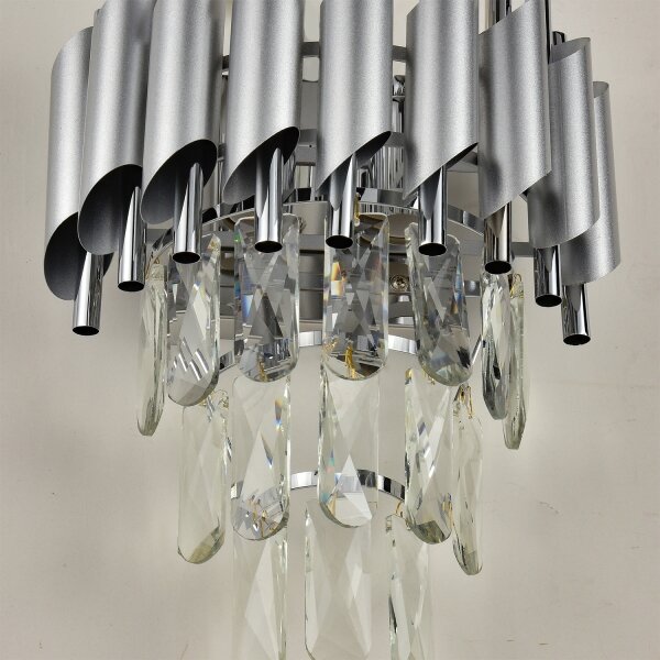 Brilagi - Lampada da parete ECLIPSE 2xE14/10W/230V argento