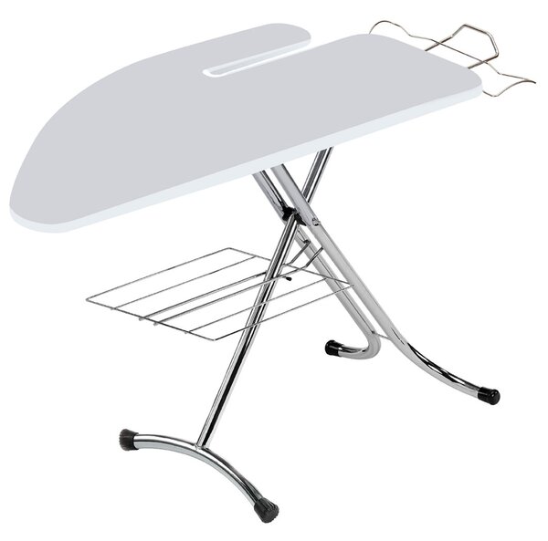Asse da Stiro Completo Festival Profi 125x48 cm con Piano Stiramaniche e Ripiano Regolabile in Altezza