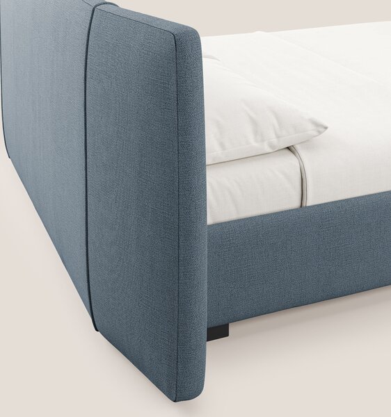 Omero letto imbottito contenitore sfoderabile in tessuto fiammato impe