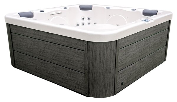 Vasca Idromassaggio Monoblocco Calypso per 5 Persone 200x200x82 cm in Acrilico US Color Legno