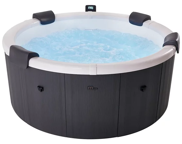 Vasca Idromassaggio Spa Denver Smontabile Trasportabile con Wifi per 6 Persone 182x182x70 cm in Materiale Plastico Grigio